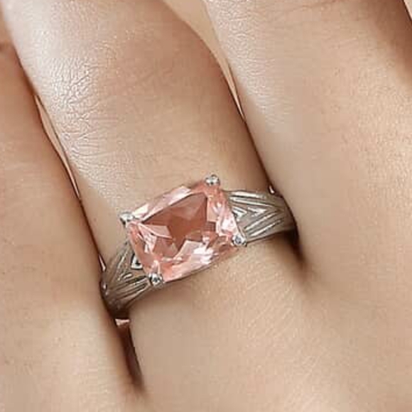 Morganique Quartz 3.50 ctw Solitaire Ring - Picture 3 of 6